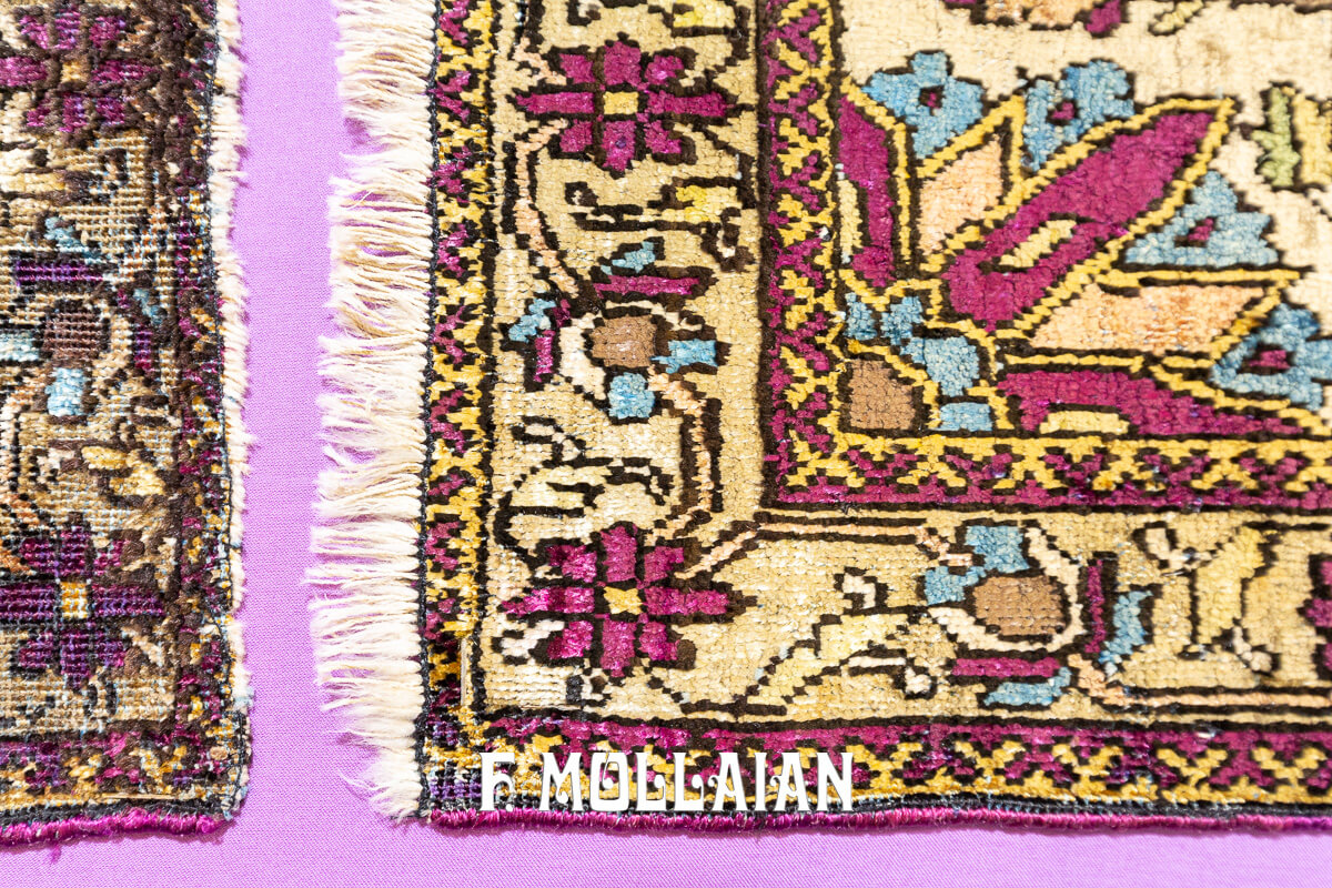 Kashan Mohtasham Rug Silk Qajar Pair n°:304180